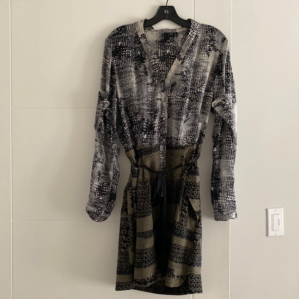 Edun silk patterned dress size Medium